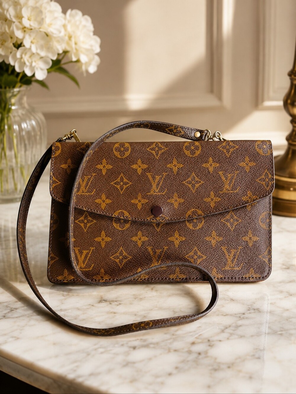 Authentic Louis Vuitton Double Rabat Shoulder Crossbody Bag With COA - Picture 3 of 14